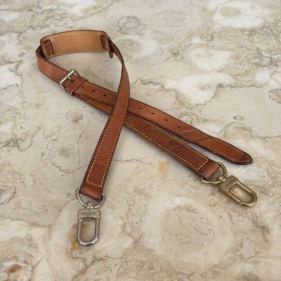 Authentic Louis Vuitton Vachetta Leather Shoulder Strap 35”-42” - Picture 3 of 17